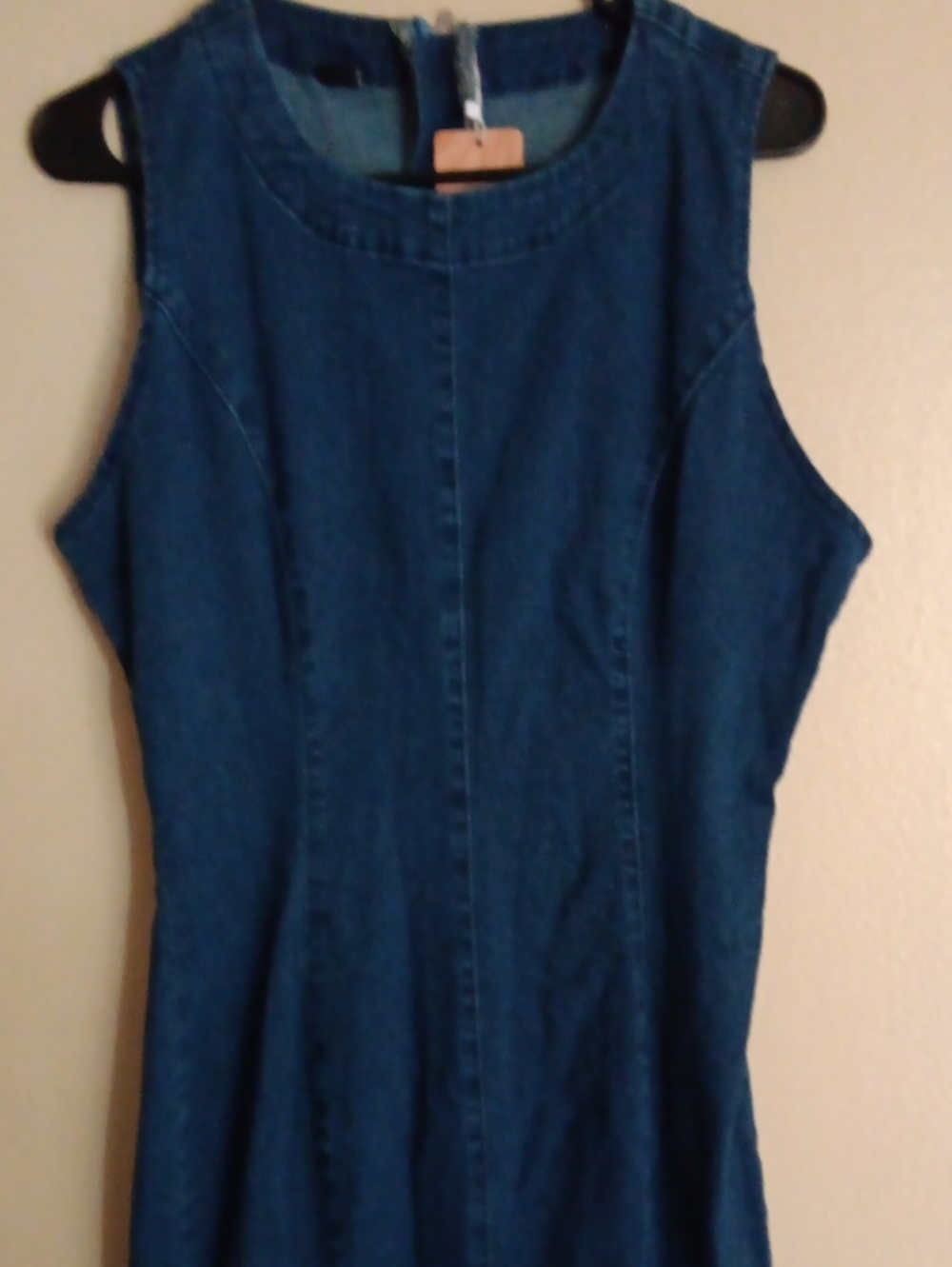 SHEIN Sleeveless Denim Maxi Dress - Blue